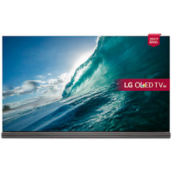 LG OLED65G7V Signature OLED HDR 4K Ultra HD Smart TV, 65 with Freeview Play, Picture-On-Glass Design & Foldable Dolby Atmos Sound Bar Stand, Gold
